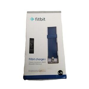 Fitbit Charge 2 Classic Band Large Blue New In Box Accessory Replacement